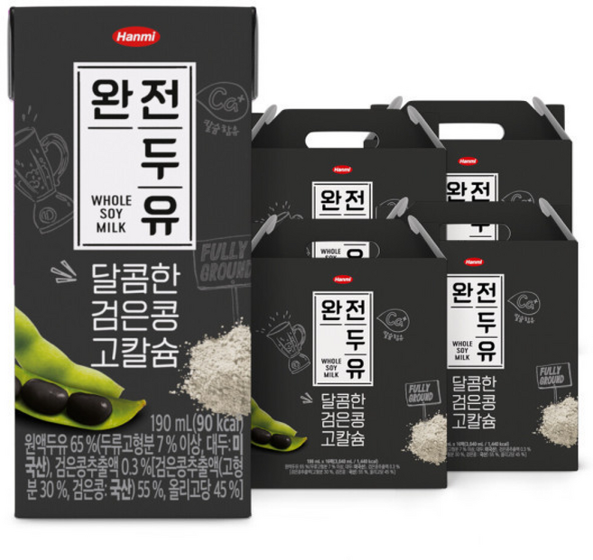 한미 완전두유 달콤한 검은콩 고칼슘, 1개, 190ml