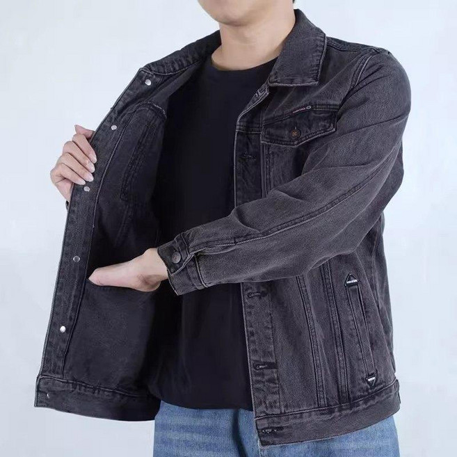 남자 워크웨어 자켓 봄 가을 캐주얼 데님 아우터