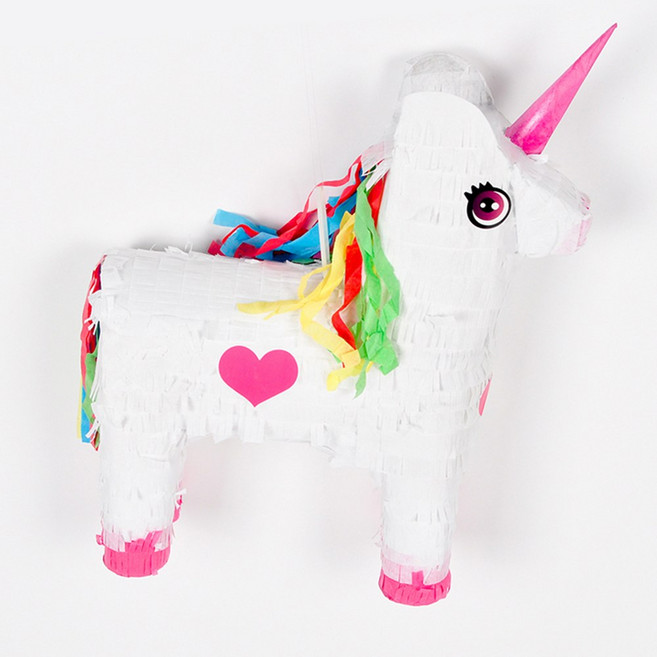 파티쇼 피냐타 대형 유니콘A형 생일 파티 행사 축제 유니콘 동물 장식 박터트리기 게임 박터뜨리기, 단품