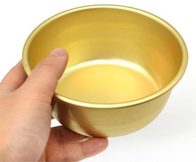 양은 막걸리잔 동동주 탁주 노란 술잔 사발 중 12.5cm, 1개