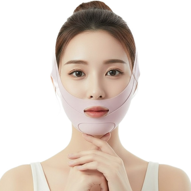 베리니티 턱 리프팅밴드 V라인 볼살, 1개, 핑크