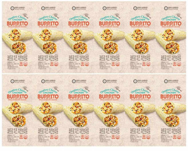 남향푸드 또띠아 브리또 콰트로치즈 치킨 125g x 12개