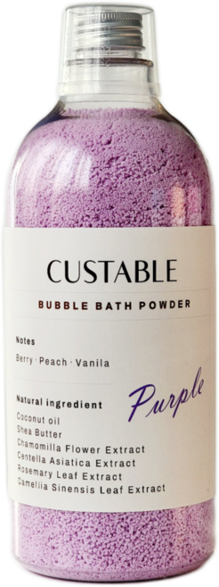 국내생산 커스터블 거품 입욕제 메가용량 파우더형 배쓰밤 퍼플, 1L, 1개