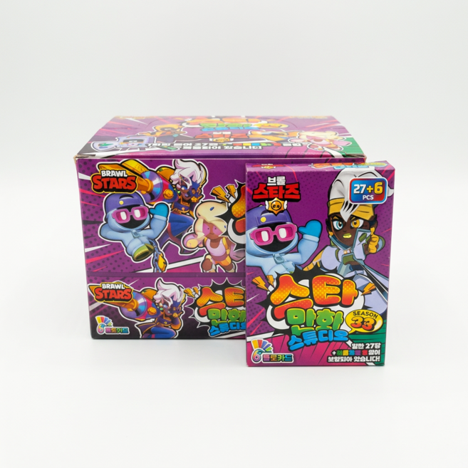 브롤스타즈카드 시즌34 스타포스 1박스 12팩 396장 브롤카드 스마트폰게임 피규어, 스타만화스튜디오 1박스 12팩