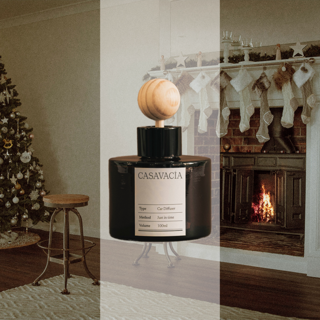 카사바시아 럭셔리 차량용 방향제 디퓨저 자동차 차량, 1개, 블랙 바닐라