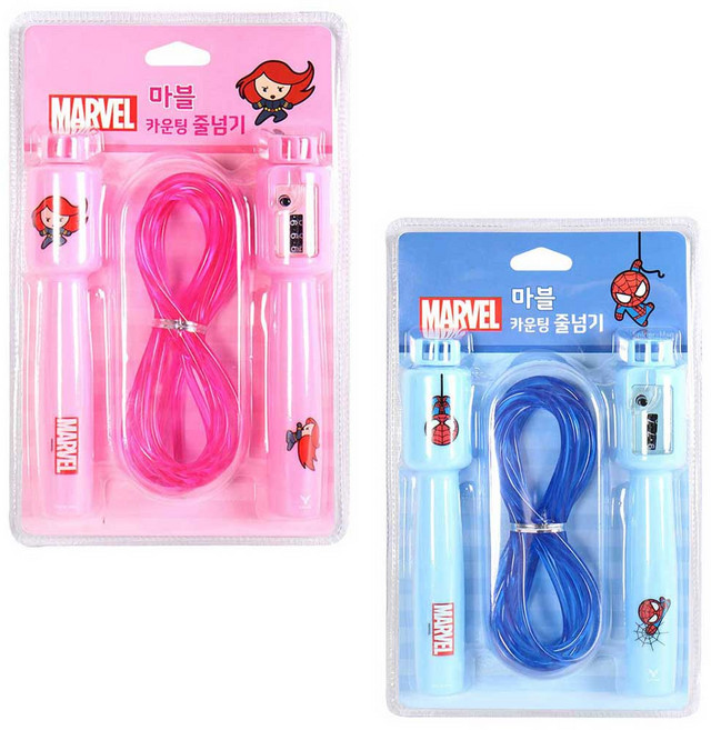 마블 카운팅 어린이줄넘기 아동줄넘기, 핑크, 1개