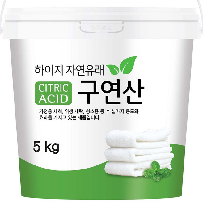 하이지 구연산 용기 5 kg, 5kg, 1개