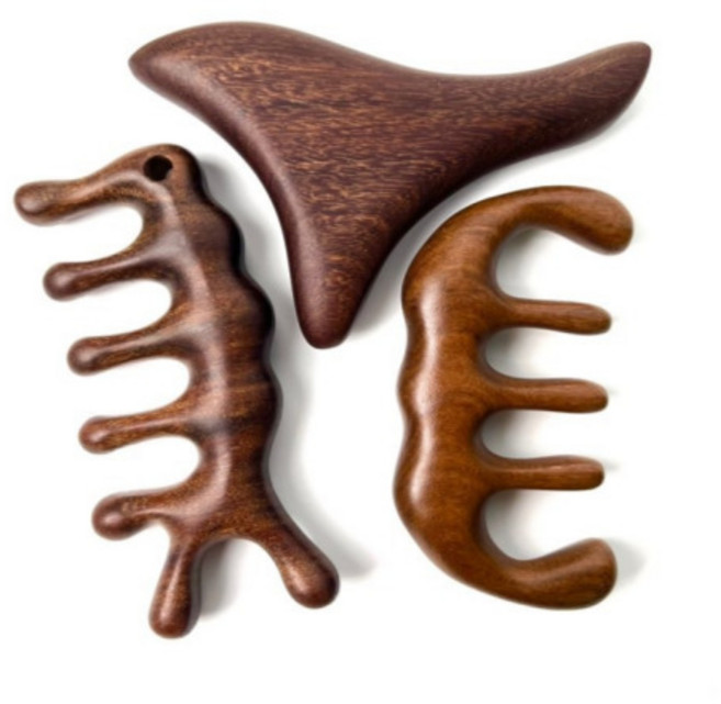 호아 바디 두피 우드 괄사, 3종세트, 1개