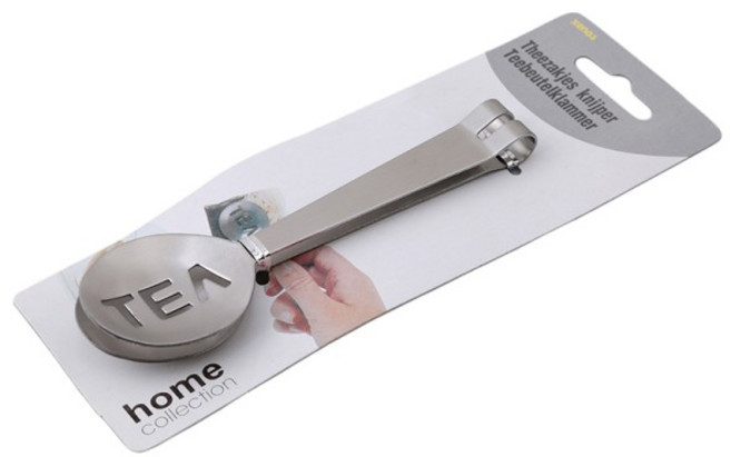 재사용 가능한 스테인레스 스틸 티백 집게 스퀴저 스트레이너 홀더 그립 메탈 미니 슈가 클립 찻잎 977116