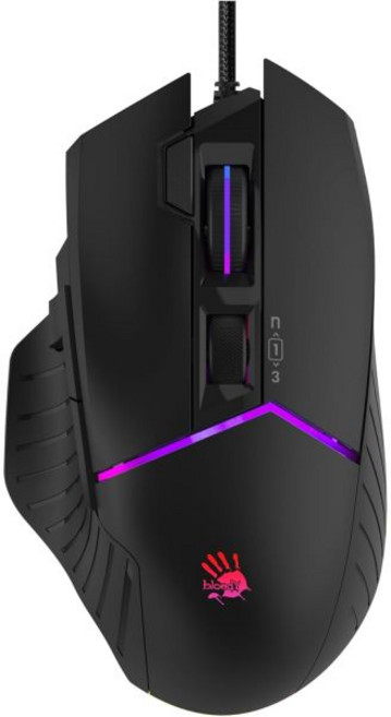 블러디 W95BR 맥스 엑스트라 파이어 게이밍 마우스 12000 CPI BC3332A 센서 2000Hz 보고 속도 4M 온보드 메모리 RGB 백라이트 조절 가능한 LOD 정밀