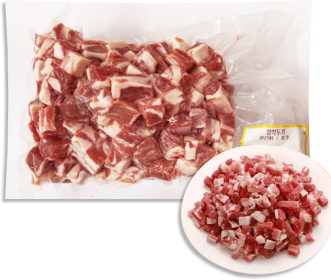 홍홍 중국식품 냉동 양어깨살 큐브 깍두기 양고기 캠핑요리 양꼬치 캠핑용 양갈비찜, 1kg, 1개