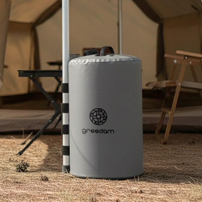 워터백 20L 텐트 캠핑 고정 물주머니 캐노피 천막 캠핑용 고정 물통, 1개, 그레이