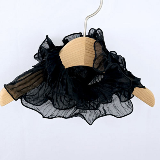 여성 러블리 넥스카프 쉬폰 프릴 레이스 햇빛 가리개 골프패션 워머 산책 운동용 빅사이즈 목 주름 가리개