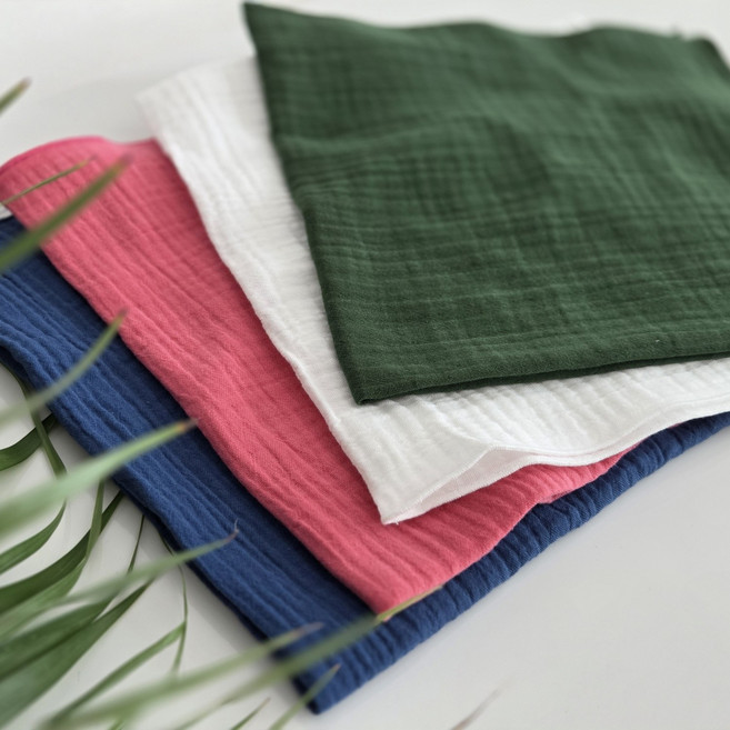 2중 면 100 요루 거즈면 산모 아기 손수건 스카프 47cm 단체 선물