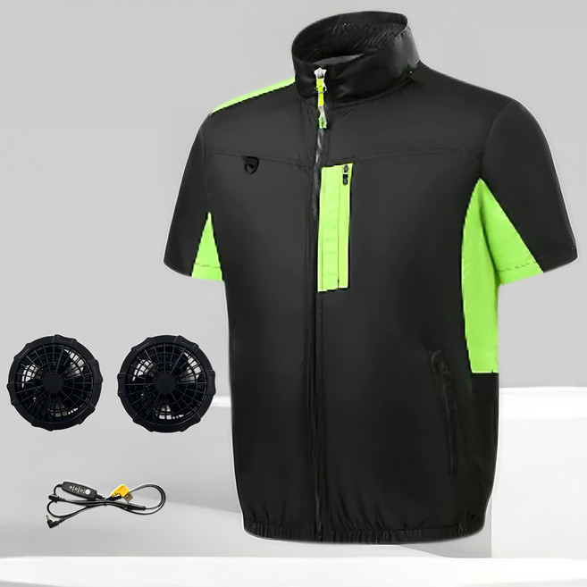 [KC인증] 선풍기 옷 선풍기 조끼시원한 여름 쿨링 선풍기 쿨 반팔 선풍기 조끼 여름작업복 K12