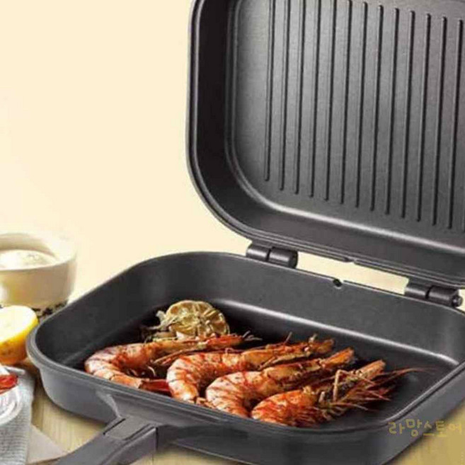 라망 양면 팬 후라이팬 32cm 통삼겹, 1개