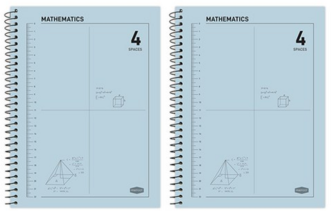 핑크풋 3000 4분할수학연습장 국어/깍두기노트, 스카이블루색, 2개