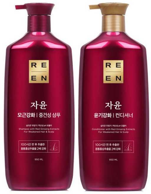 리엔 자윤 모근강화 중건성 샴푸 950ml + 컨디셔너 950ml, 1개