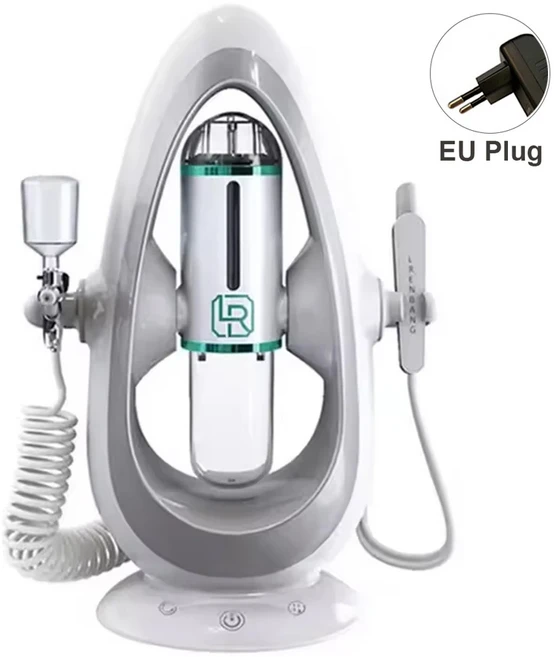 뷰티 디바이스 스몰 버블 산소 주입 기기 아쿠아 페이셜 클렌징 흡입 블랙헤드, 01 CHINA, 01 2 Heads-EU Plug