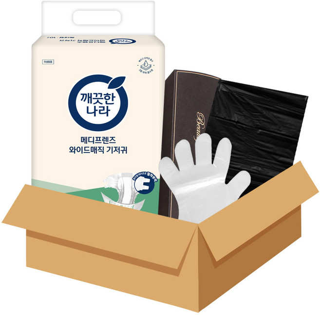 메디프렌즈 겉기저귀 와이드매직 특대형 10팩 위생케어 세트, 10세트, 10매입