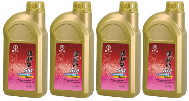 國光牌 超動能 SM 合成機油, 4罐, 10W-40, 1L
