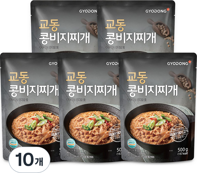 교동식품 콩비지찌개, 500g, 10개