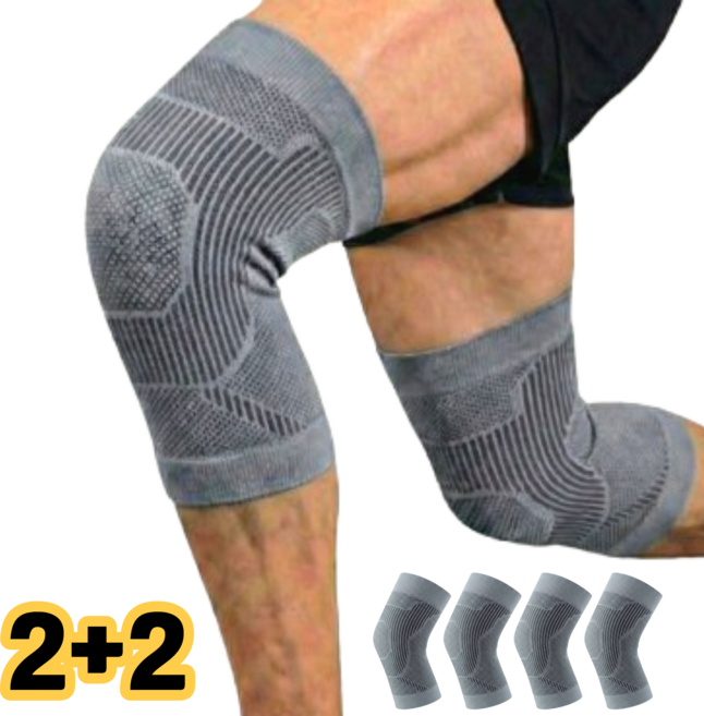 차머덕트 무릅 슬개골 고탄력 저자극 무릎보호대, 회색, 2세트