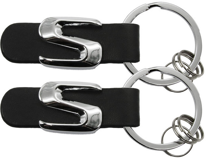 벤츠 A C E M S G 클래스 이니셜 레터링 가죽키링 열쇠고리, 가죽키링S, 2개