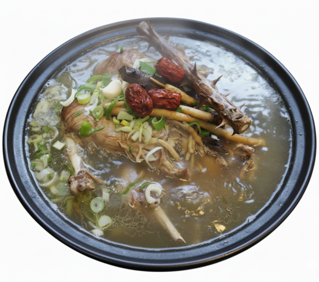 보양식 가마솥 토종오리 백숙 4인분 캠핑 밀키트 오리탕 조리완료제품 찹쌀밥 1팩, 4kg, 1개