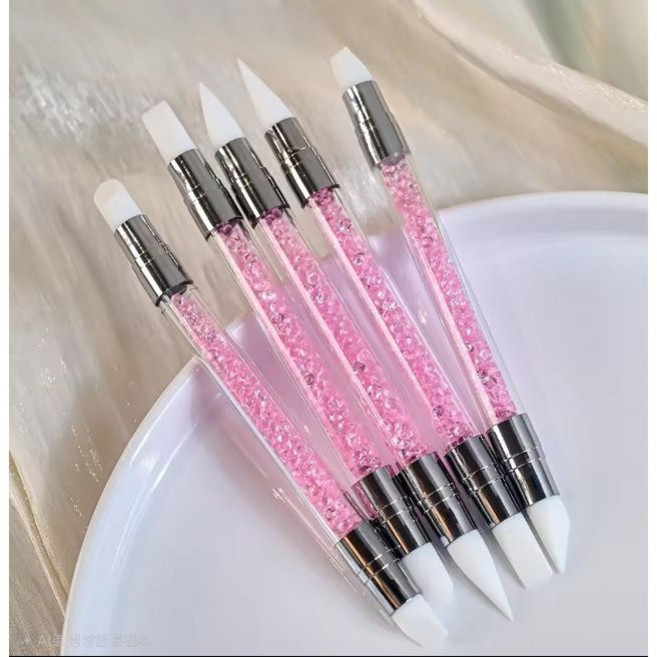 레진 브러시 실리콘 브러쉬 5종 세트 (R3), 1세트, 핑크