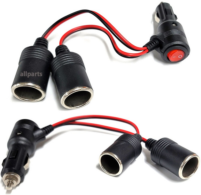 MGC-13 차량용 시거잭 스위치 연장선 시거잭연결 2구 멀티 Y, 1개