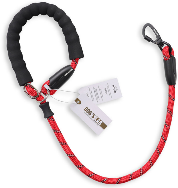 독스랩 숏리드줄 중형견 대형견 로프, 레드, 1개