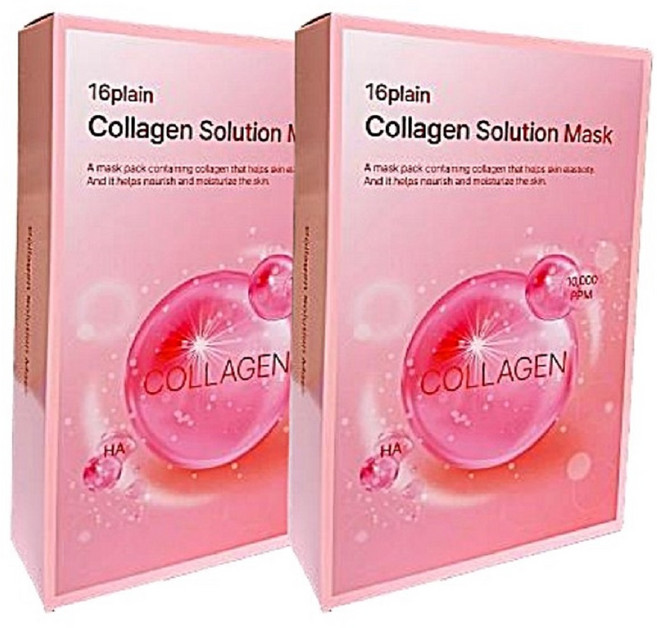 코랜스 플레인 콜라겐 솔루션 (Collagen Solution Mask Pack) 마스크팩 20매, 2개, 10개입