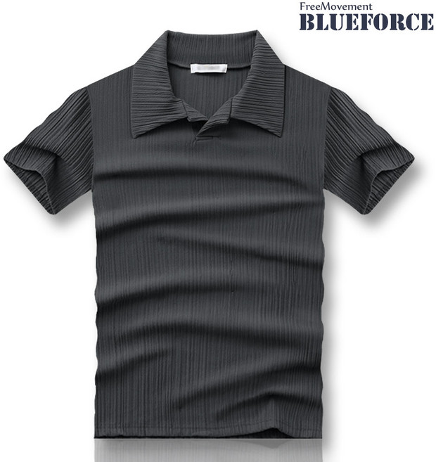 블루포스 남성용 디젤론 플리츠 반팔 카라티 남자 티셔츠 남성 반팔티 단체티 남녀공용 커플티 여름 골프티 [국내생산]