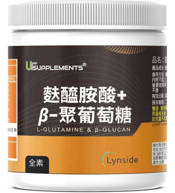 U SUPPLEMENTS 麩醯胺酸+ β-聚葡萄糖 全素, 303g, 1個