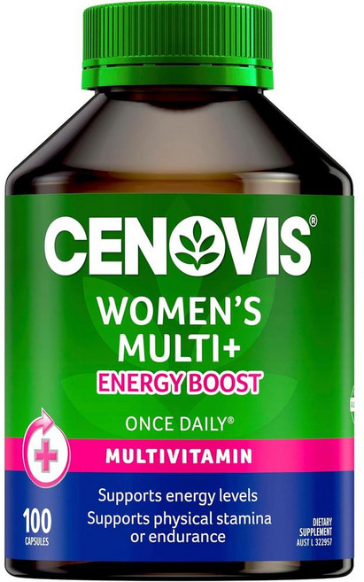호주 세노비스 Cenovis Women's Multi+ 여성 멀티비타민 에너지 부스트 캡슐, 100정, 2개