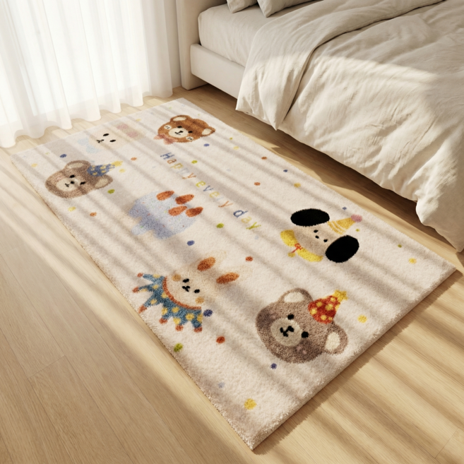 디한스 침대옆 부드러운 러그 소프트 단모 카페트