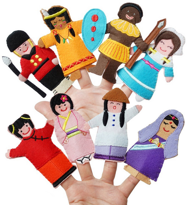 매직캐슬 손인형 토독 손가락인형 (다문화 세계여러나라) 인형극 역할놀이, 1개