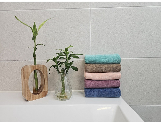 블리스 먼지없는 프리미엄 호텔수건 5개, 1세트, 오색