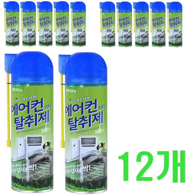 산도깨비 에어컨 탈취제 스프레이, 12개, 300L