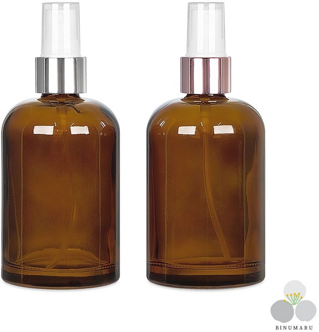 금속스프레이용기 브라운 유리 100ml 화장품 향수 공병, 1개, 실버캡