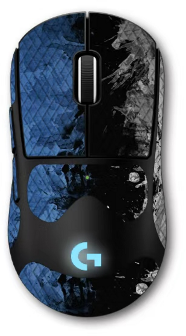 라나야 로지텍 PRO X SUPERLIGHT 2c 마우스 그립테이프 풀커버, 1개, 블루 블랙