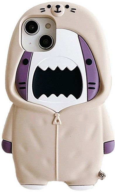 갤럭시 a52s a32 a42 a21 a31 귀여운 후드 아기 상어 캐릭터 입체 커플 실리콘 케이스