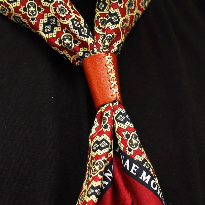 에치펠레 수제 가죽 스카프링 홀더/쁘띠스카프 반다나