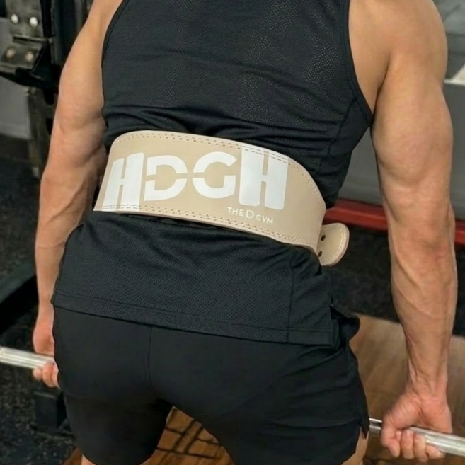 더디짐 헬스 벨트 가죽 복압 파워 리프팅 벨트, 샌드 베이지, 1개