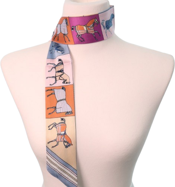 디아픽 5color 양면 스카프 가방 쁘띠 타이 롱스카프