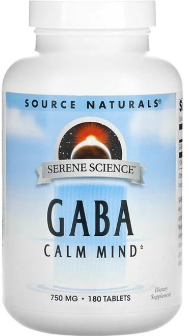 Source Naturals Serene Science GABA 750mg Tablets 소스내추럴스 세린 사이언스 가바 750mg 타블렛, 1개, 180정 - 쿠팡