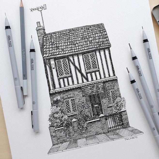 윈져 파인라이너 흑색 5종세트, 단품