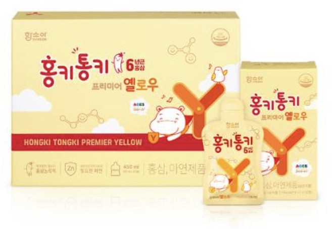 [함소아] 홍키통키 프리미어 옐로우(만24개월~4세) 15ml x 10포 x 3박스, 150ml, 30개