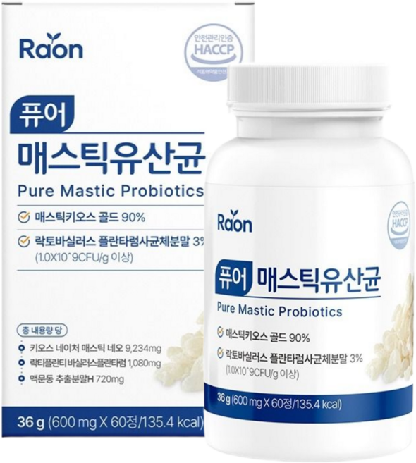 라온약방 매스틱 메스틱 포자 유산균 식약청인증, 1개, 60회분